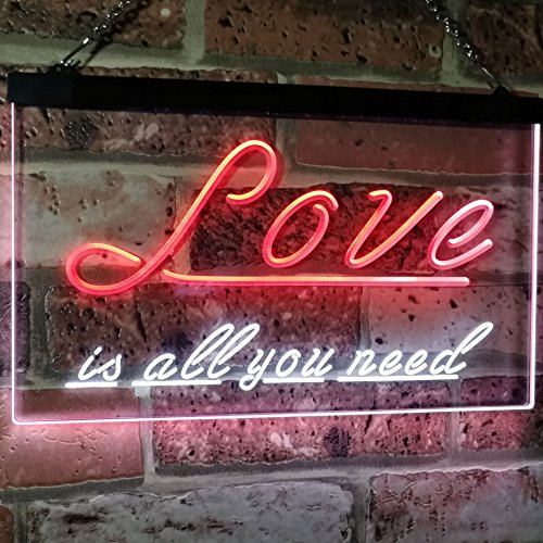 Love is All You Need Dual LED Neon Light Sign